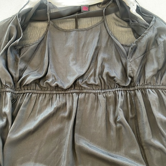 2b Bebe Long Sleeve Colorblock Shirtdress - Black/White - Size M - Picture 7 of 11